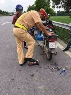 Bơm chân xe đạp, xe đạp