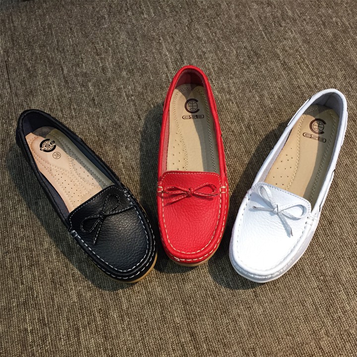 Giày đế bằng moca nữ da bò mềm Thái Lan siêu êm chân chuyên đi bộ chính hãng CSB Shoes LK92-645 Sr7 | BigBuy360 - bigbuy360.vn