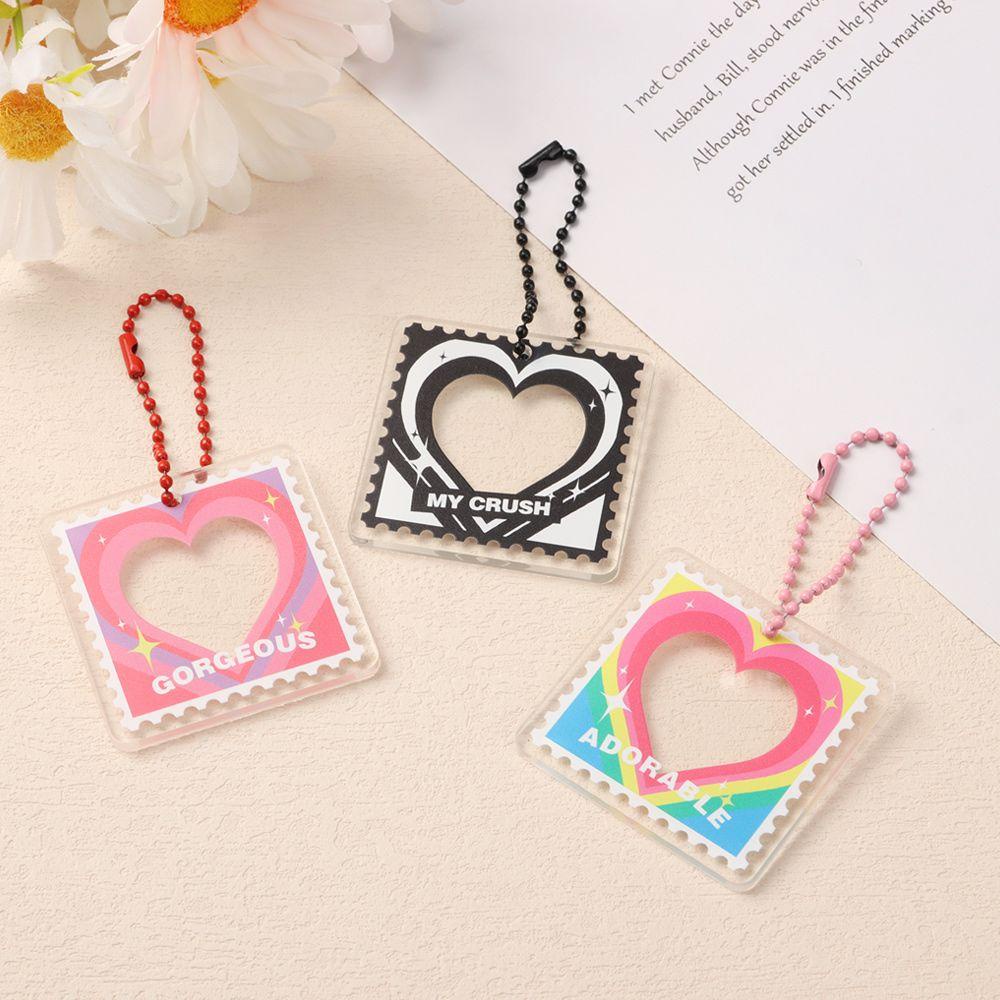 BORAG Móc Khóa Hình Ngôi Sao Trong Suốt Dùng Làm Khung Ảnh DIY
