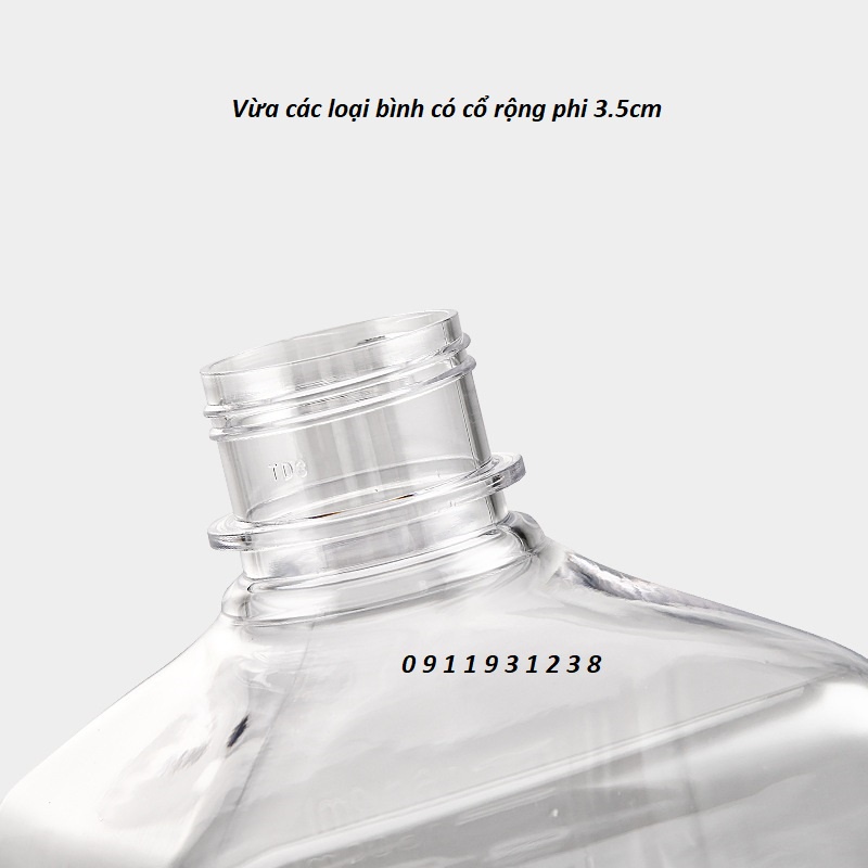 Vòi bình bơm nhựa 1600ml - bình bơm thủy tinh 1100ml