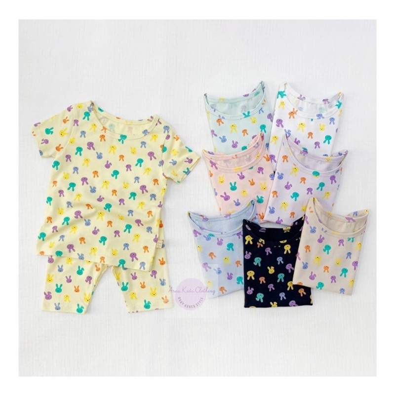 SET CỘC THỎ BUNNY LIME&BLUE