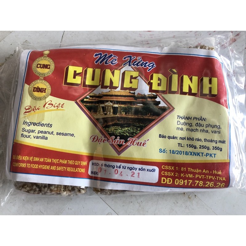 Mè xửng dẻo Cung Đình 300g đặc sản huế