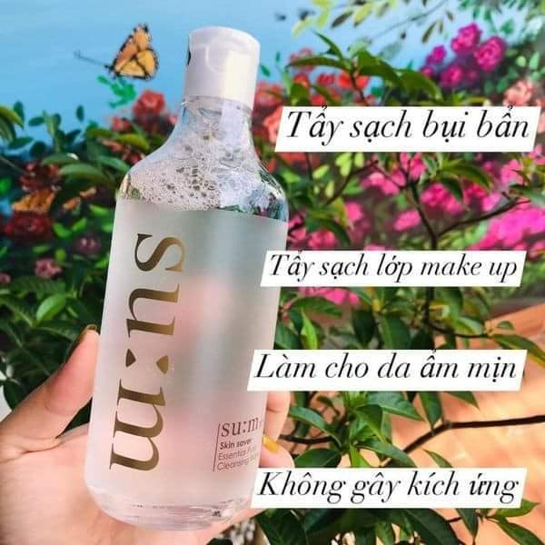 85066 set Tẩy trang Su:m37 dạng nước 3 trong 1 Skin Saver Essential Cleansing Water 400ml + Sữa rửa mặt 100ml