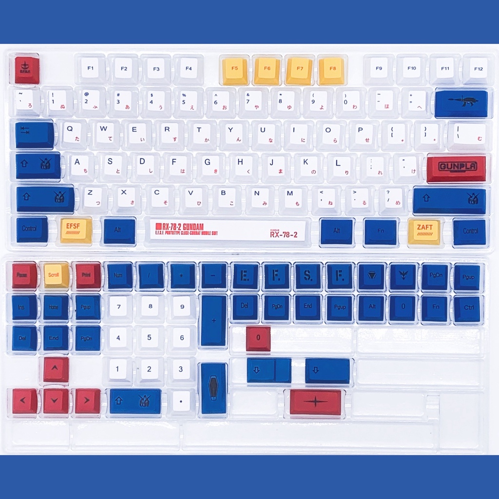 Keycaps Gundam OEM Profile 128 nút cho phím cơ