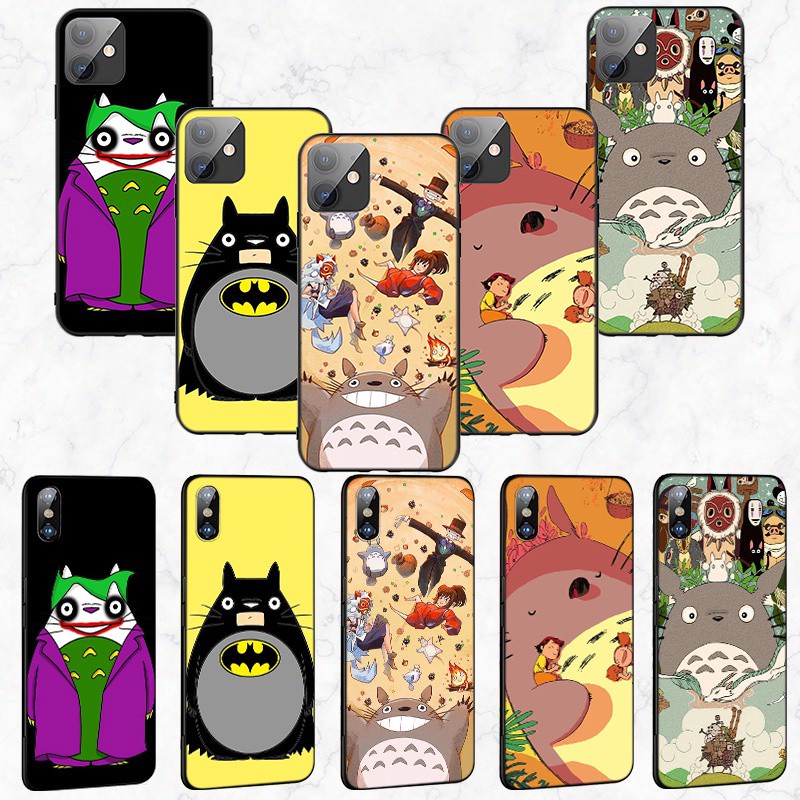 iPhone XR X Xs Max 7 8 6s 6 Plus 7+ 8+ 5 5s SE 2020 Soft Silicone Cover Phone Case Casing 154LQ Totoro Anime