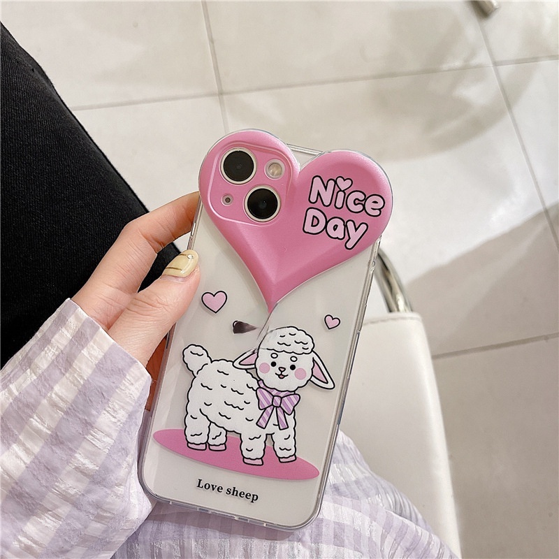 Ốp lưng iphone Ốp Điện Thoại Họa Tiết Cừu Hoạt Hình Cho Apple 13 iPhone12Promax 78plus/XSMAX/11/mini Dinuo case