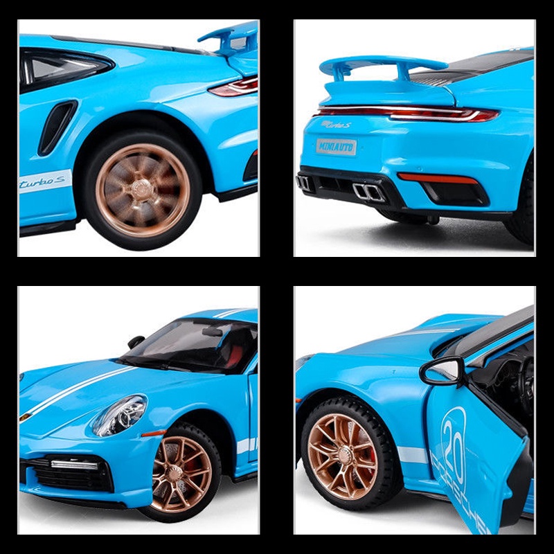 Mô Hình Xe Hơi Porsche 911 Turbo S Tỉ Lệ 1: 24 Bằng Hợp Kim Có Đèn Và Nhạc Cho Bé Trai