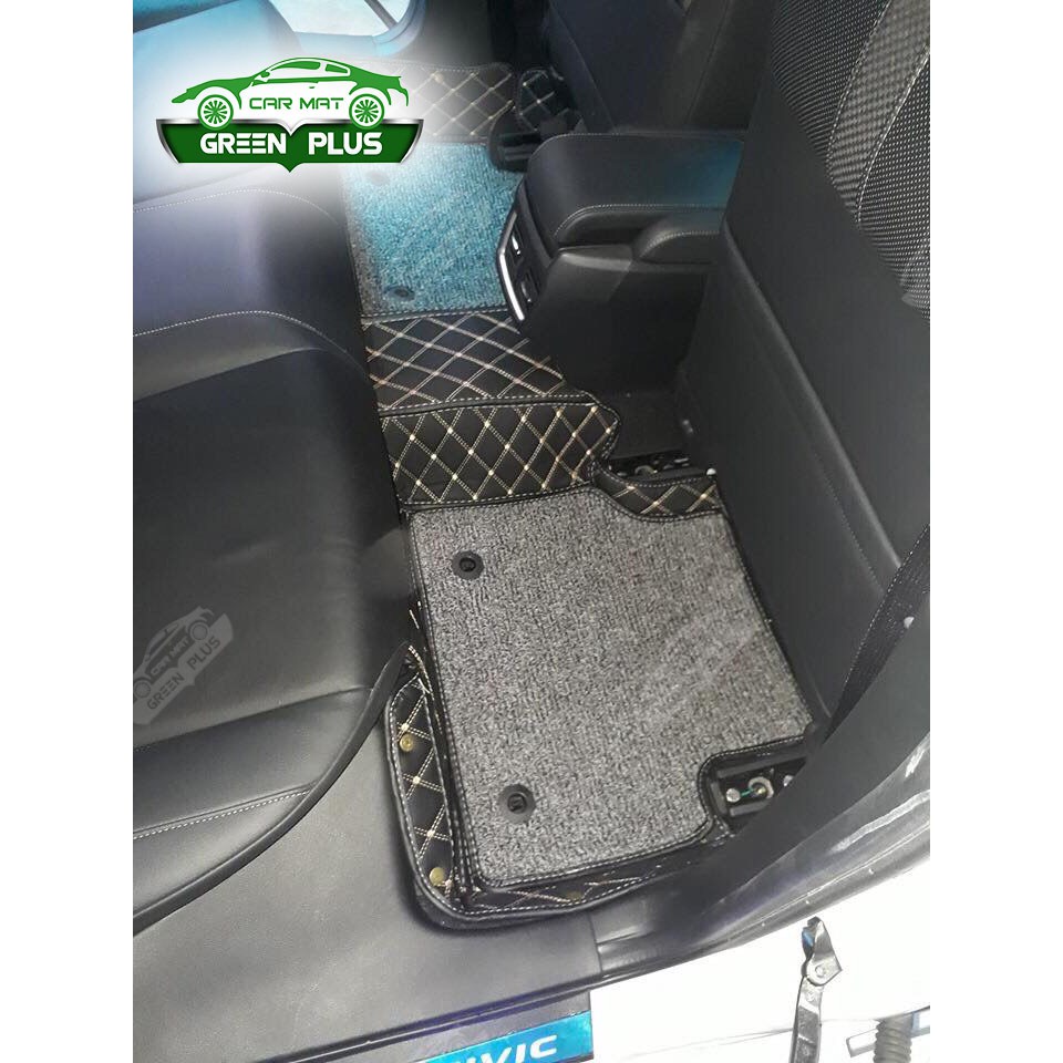 Thảm lót sàn ô tô 6D Honda Civic 2015-2023, 2007-2014 chống nước, không mùi, phủ kín 90% sàn xe