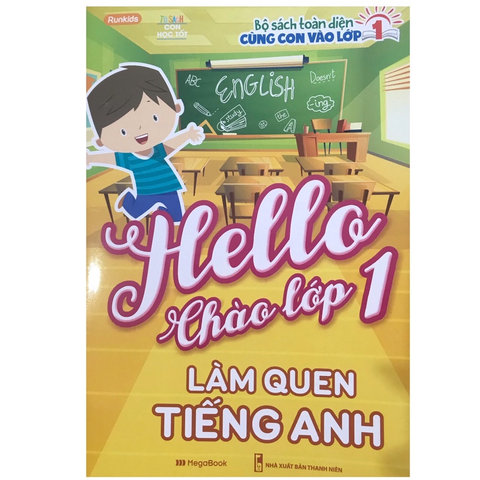 Sách Combo Hello chào lớp 1 Làm quen Toán - Toán tư duy - Làm quen tiếng Anh - Tập đọc tiếng Việt - Tô chữ cái Tùy chọn