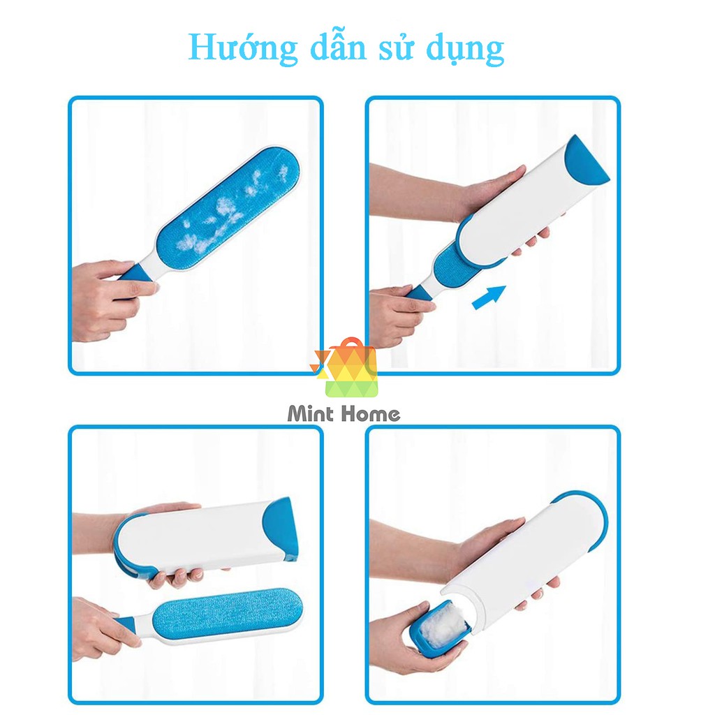 Cây lăn lông mèo ,lược chải lông mèo, chó, thú cưng, cây lăn bụi quần áo, giường tĩnh điện đa năng tiện dụng