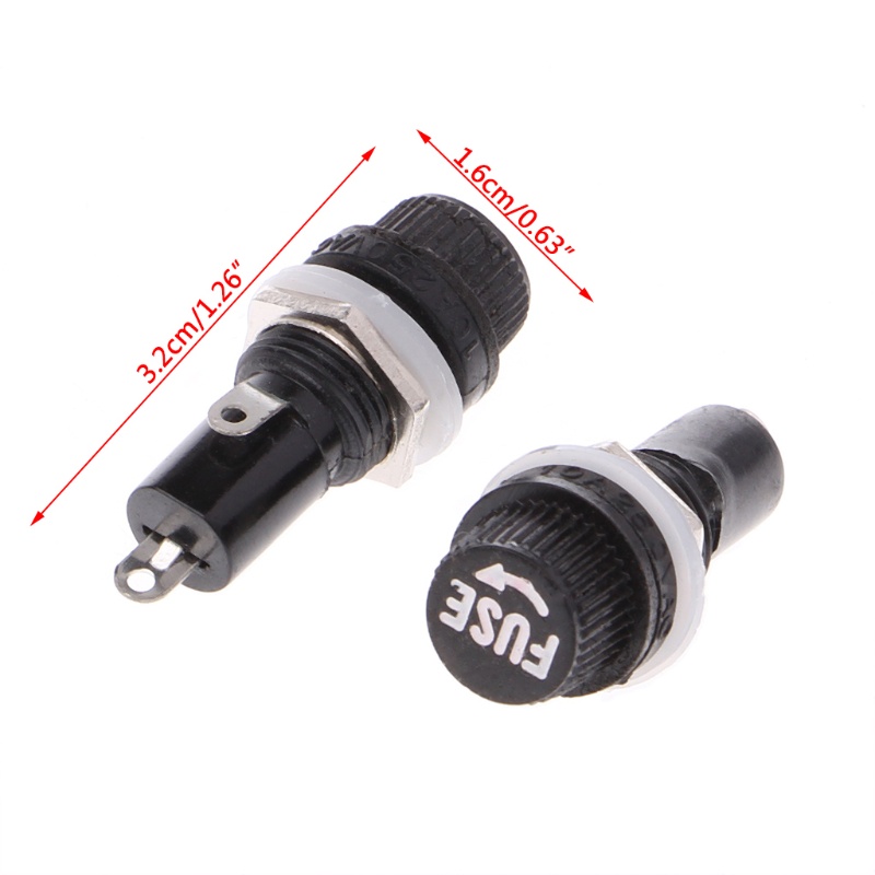 Set 5 Giá Đỡ Cầu Chì Thủy Tinh 5x20mm 10A 250V Chuyên Dụng