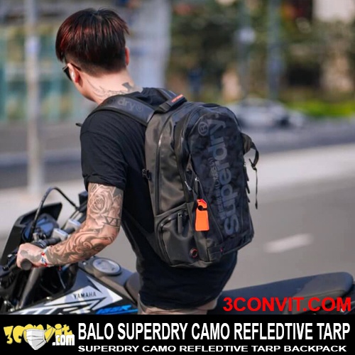 Balo laptop 15.6 inch Phản Quang Chống Nước Super.Dry Camo Reflective Tarp Rucksack