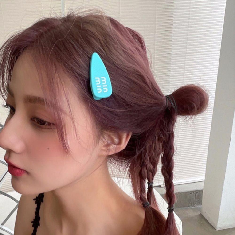 MXGOODS Kẹp Tóc Mỏ Vịt Đính Chữ Thiết Kế Đơn Giản Sang Trọng
