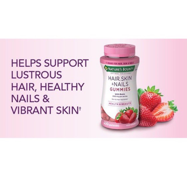 [HÀNG MỸ] Kẹo Dẻo Hair Skin & Nails Gummies (230 viên) | BigBuy360 - bigbuy360.vn