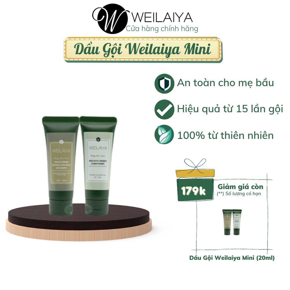 Cặp mini dầu gội gừng WEILAIYA