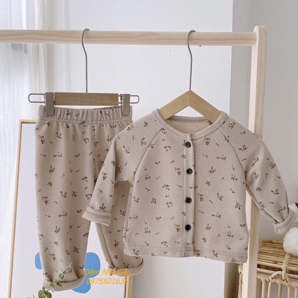 Bộ quần áo len hàn cho bé từ 6-17kg phong cách Hàn Quốc