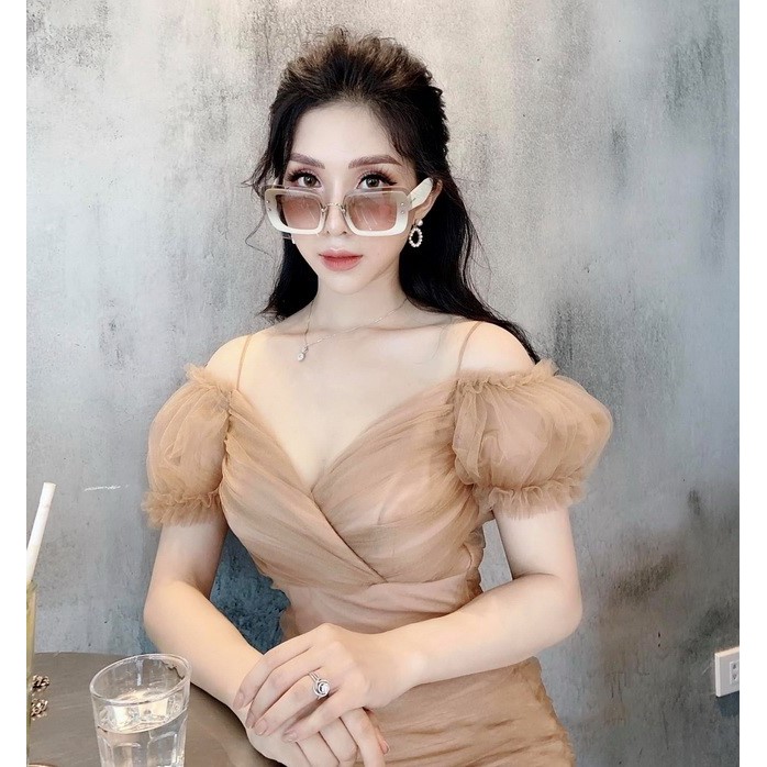 Đầm thun phối lưới dự tiệc cực sang (có nhiều size)