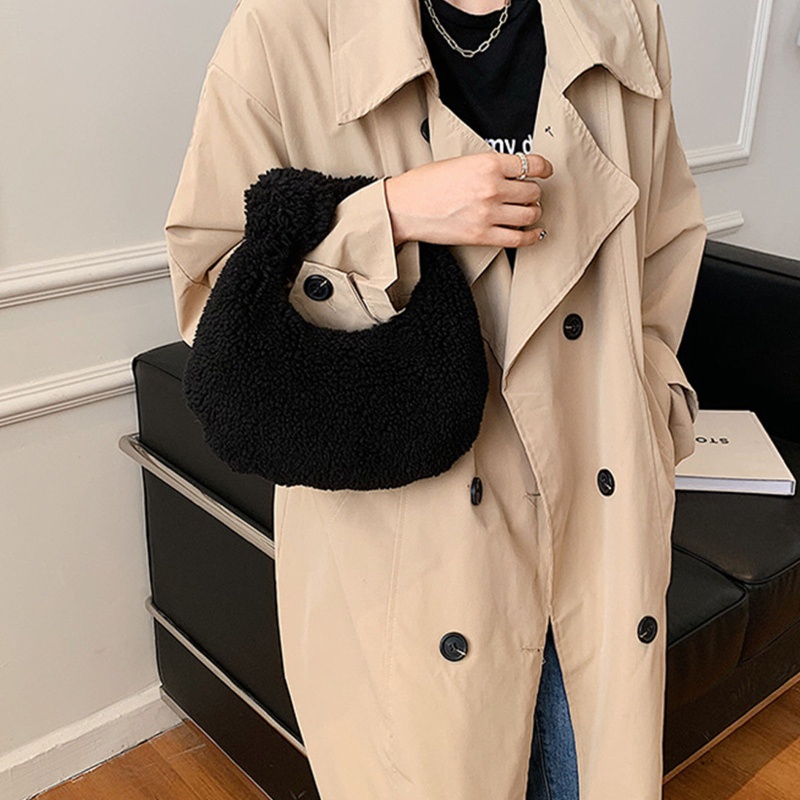 Túi Đeo Vai Phối Lông Thời Trang Mùa Đông Cho Nữ