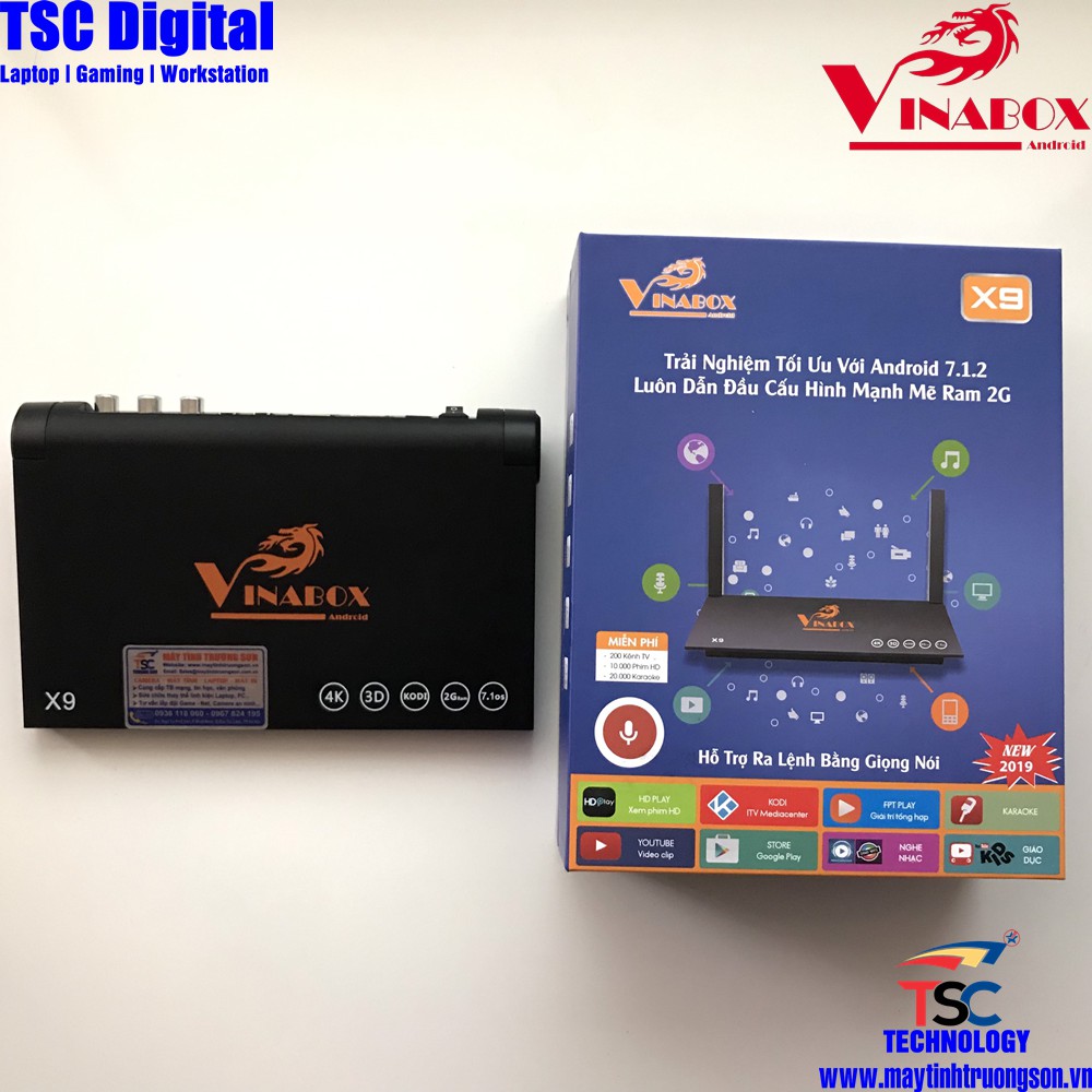 Android Vinabox X9 New 2019 Ram 2Gb Bộ Nhớ Trong 16Gb | Chính Hãng