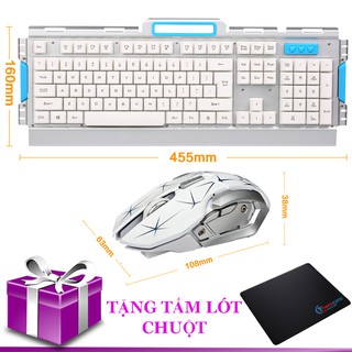 Combo bàn phím và chuột không dây thời trang HK50 (Tặng kèm lót chuột)
