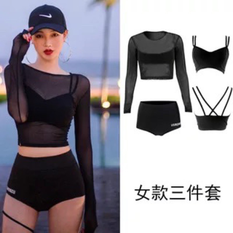 Đồ bơi dài tay bikini 3 chi tiết
