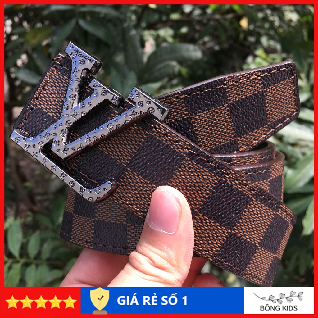 Dây lưng lv nam thời trang cao cấp, thắt lưng nam lv, mặt kim loại nguyên khối trẻ trung lịch lãm TLLV002D-B61