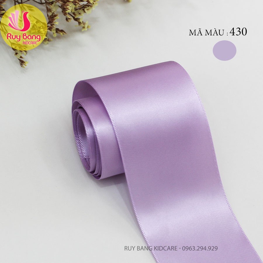 [Mã SKAMLTSM9 giảm 10% đơn 99K] Ruy băng satin lụa bóng 2 mặt ruy băng làm hoa handmade và nơ phụ kiện tóc size 50mm