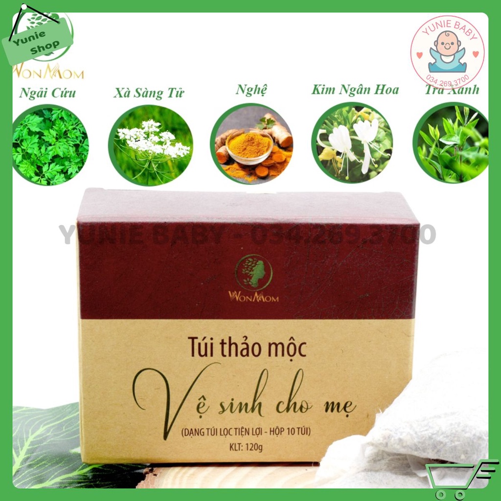 Túi Thảo Mộc Vệ Sinh Cho Mẹ Sau Sinh, Xông Vùng Kín Thơm Tho Wonmom
