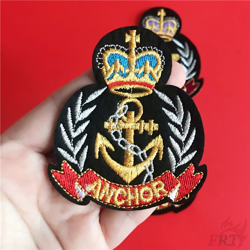 ♚ Sticker Ủi Thêu Hình Vương Miện Phong Cách retro ♚ 1pc Tự May Tự Làm Trên Sắt Trên Các Bản Vá Lỗi