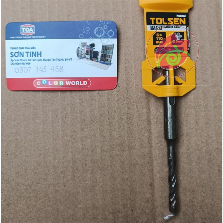 Mũi Khoan Bê Tông 6 x 110 mm 4 cạnh gài X-Tip (Công Nghiệp) Tolsen 74802