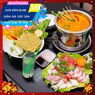 Bộ Nồi Lẩu Inox Một Người Kèm Bếp Cồn Tiện Dụng