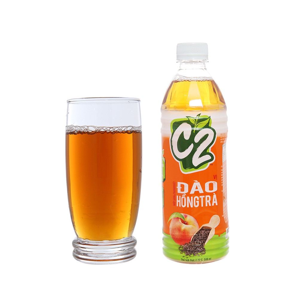 Lốc 6 Chai Trà C2 Hương Vải / Đào Hồng Trà / Dâu Anh Đào 455ml