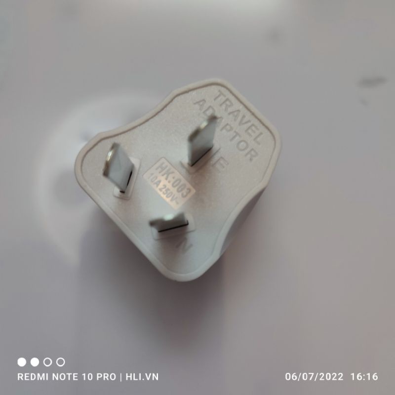 Phích cắm điện chuyển đổi 3 tròn 2 tròn 2 dẹt về 3 chân dẹt khi đi du lịch úc new Zealand
