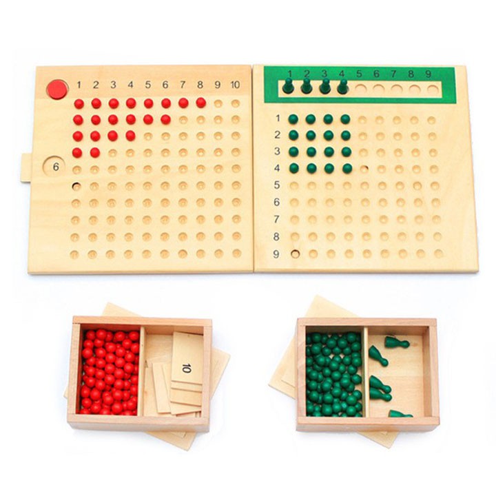 Bảng Dạy Trẻ Tính Nhân Chia Bằng Gỗ – Giáo Cụ Montessori Toán Học