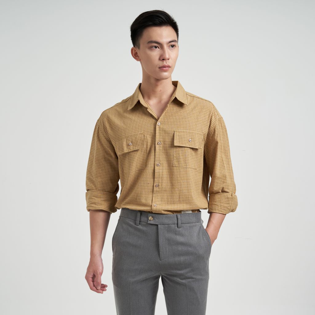 Áo Sơ Mi Nam Hàn Quốc Cao Cấp TONY4MEN Dài Tay Kẻ Sọc Chất Đũi Thoáng Mát Form Regular 2040 | BigBuy360 - bigbuy360.vn