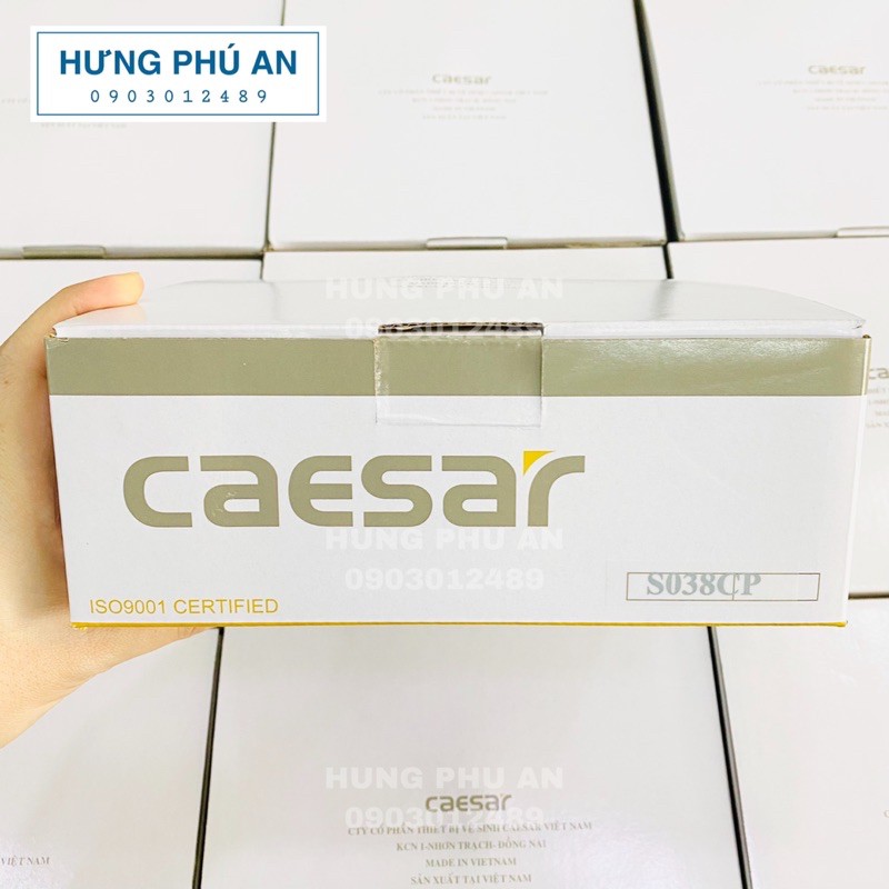 Vòi sen gắn tường + tay sen Caesar S038CP (chính hãng)