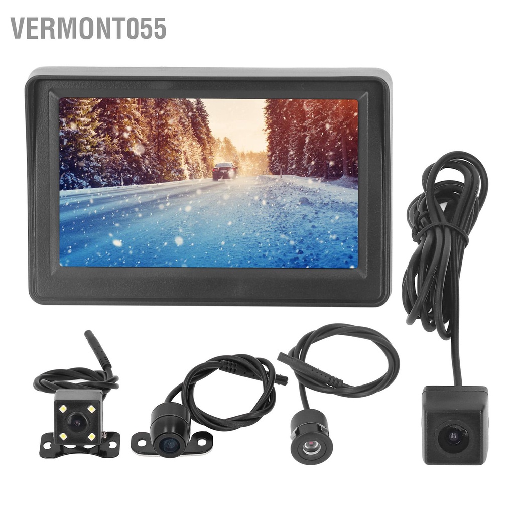 Có thể bán buôn Camera dự phòng giám sát ô tô 4.3 inch Bộ công cụ Hệ thống đỗ xe View phía sau Waterpoof Vermont055 Hàng giao ngay