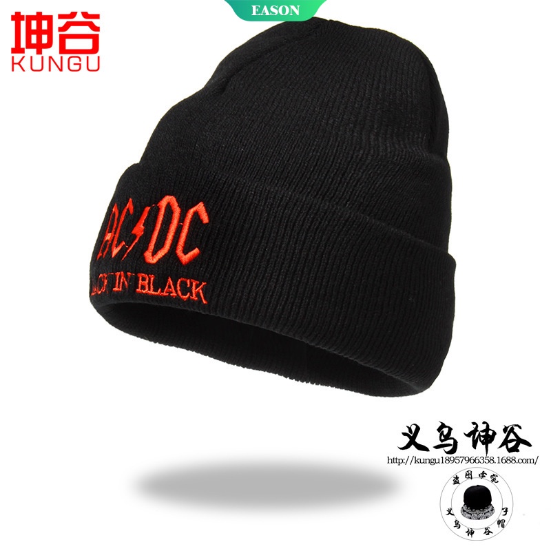 Mũ Len Thêu Chữ ACDC Phong Cách Hip Hop Cho Nam Và Nữ