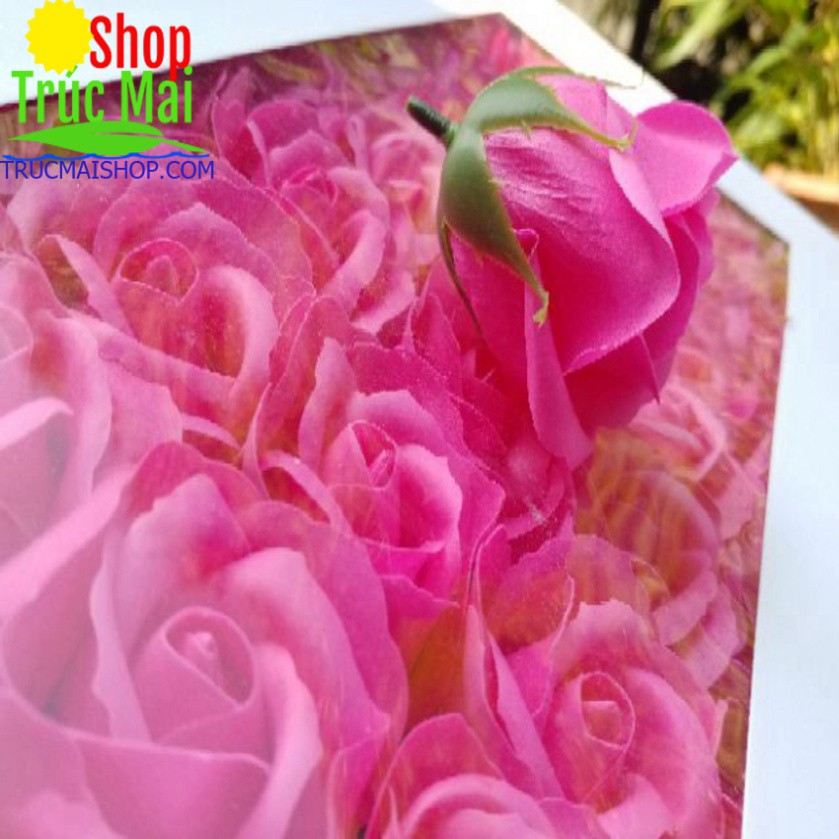 Đầu bông hoa hồng nhân tạo giống thật 99%