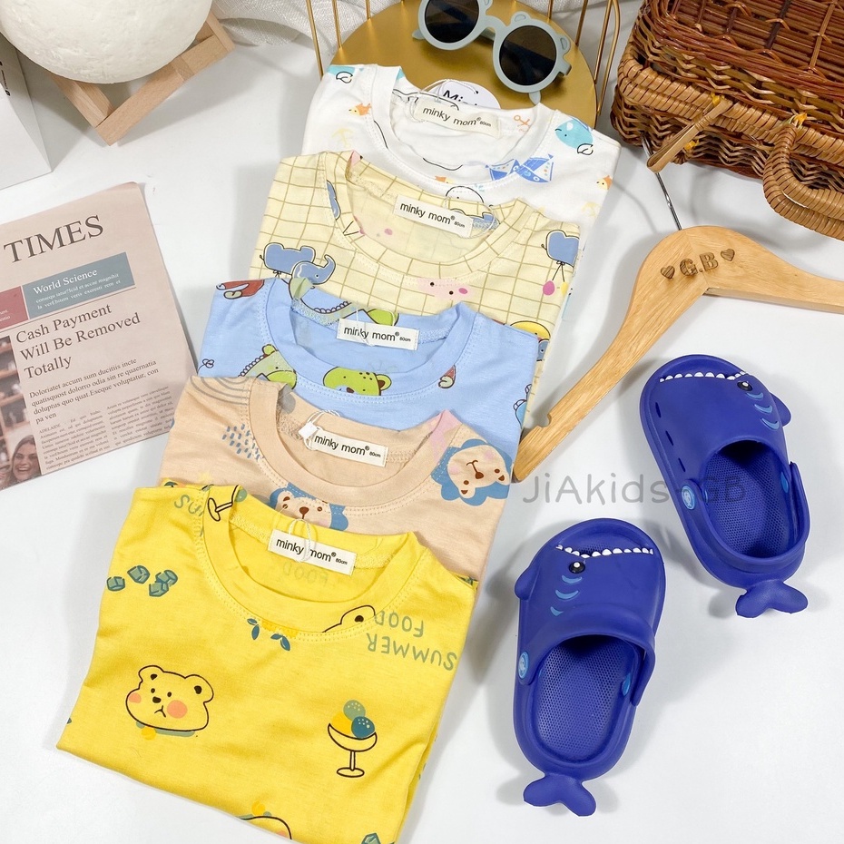 [Bé:6-27kg] Bộ Quần Áo Dài Tay Hiệu Minky Mom Vải Thun Lạnh Thoáng Mát In Hình Động Vật Dễ Thương - Mã: TD-IN23
