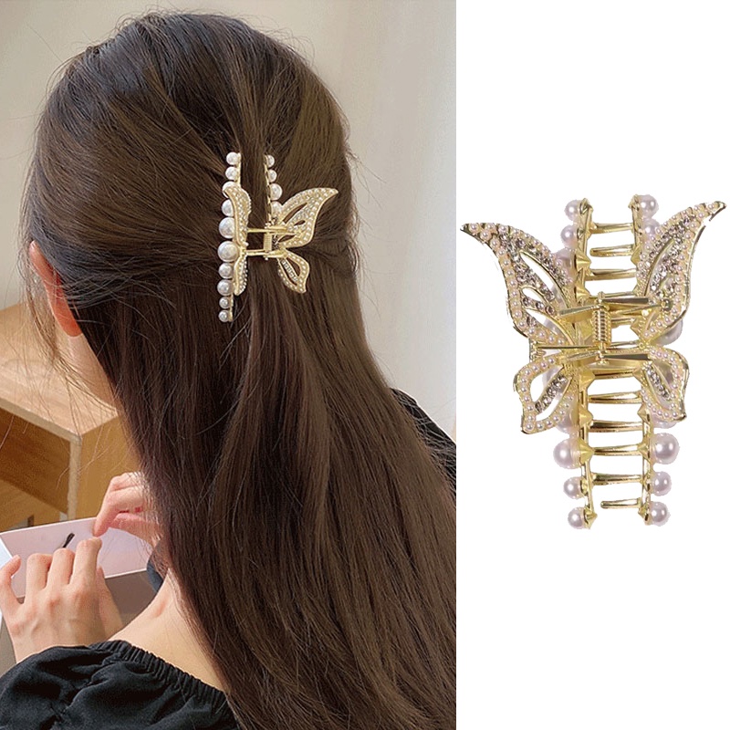 Kẹp tóc gắp đính hạt ngọc trai xinh xắn