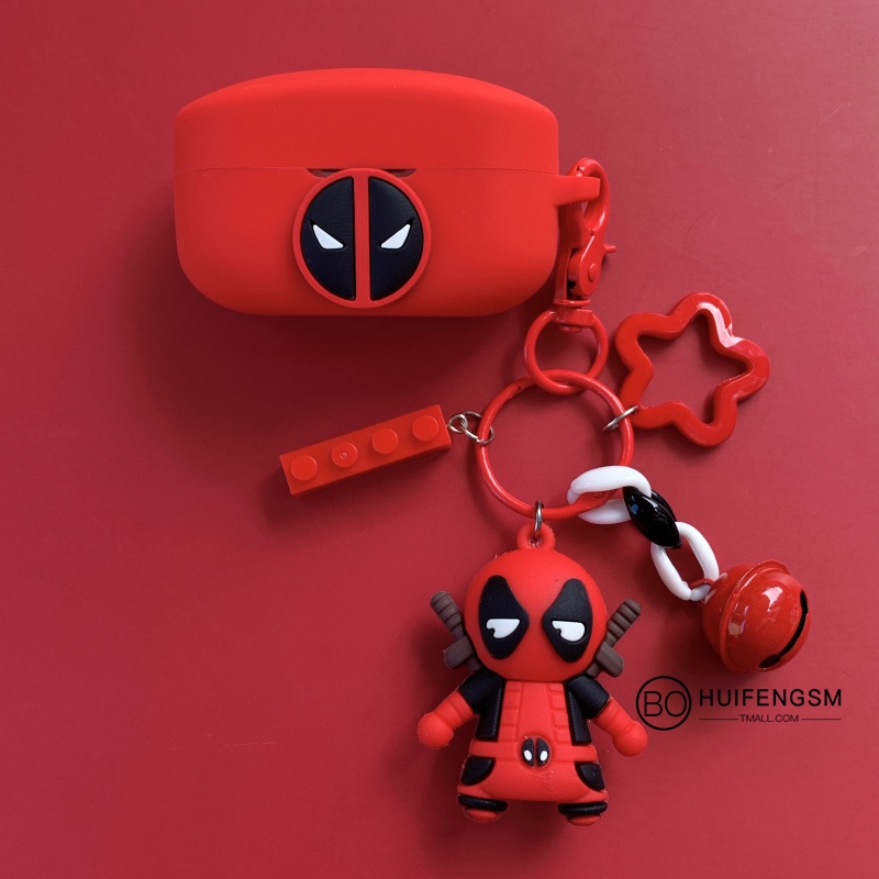 Sony WF-1000XM4 Case Cartoon Ring Lanyard Sony WF-1000XM3 Silicone Soft Case Cover Cartoon Deadpool Keychain Pendant Sony WF-SP800N Bluetooth Headphone Case Cover Sony LinkBuds WF-L900 Cover Shockproof Case Sony XB700 Case