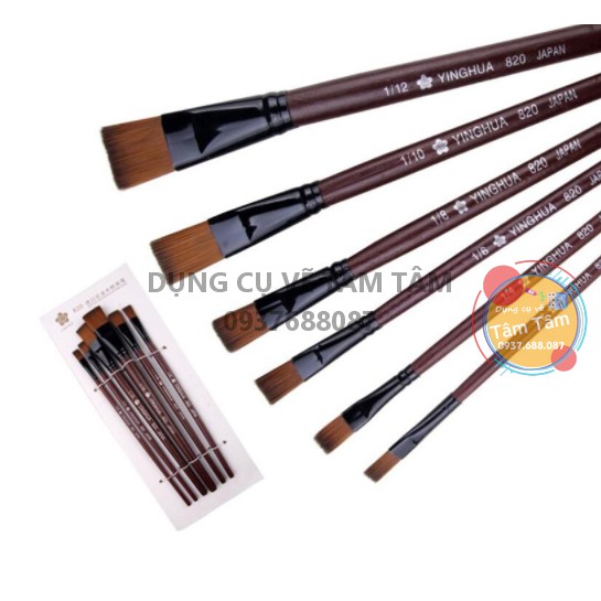 -Bộ cọ đầu bằng 6 cây -