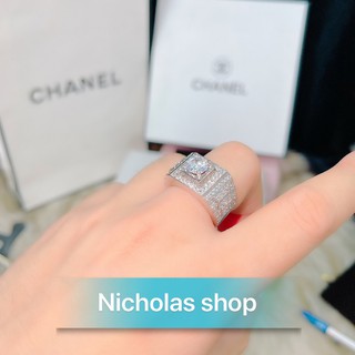 Nhẫn nam full đá mạ bạch kim