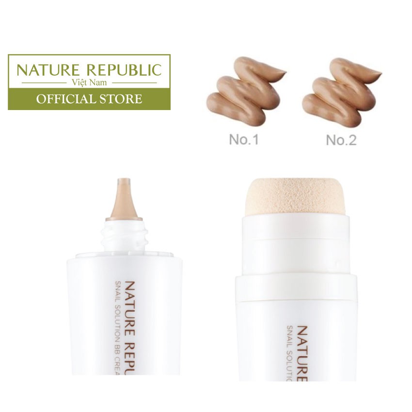 HSD 07/2022 Kem BB trang điểm NATURE REPUBLIC Snail Solution BB Cream SPF 30 PA++ 40ml