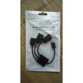 [Đã test] Cáp OTG 2 cổng USB và 1 cổng micro USB