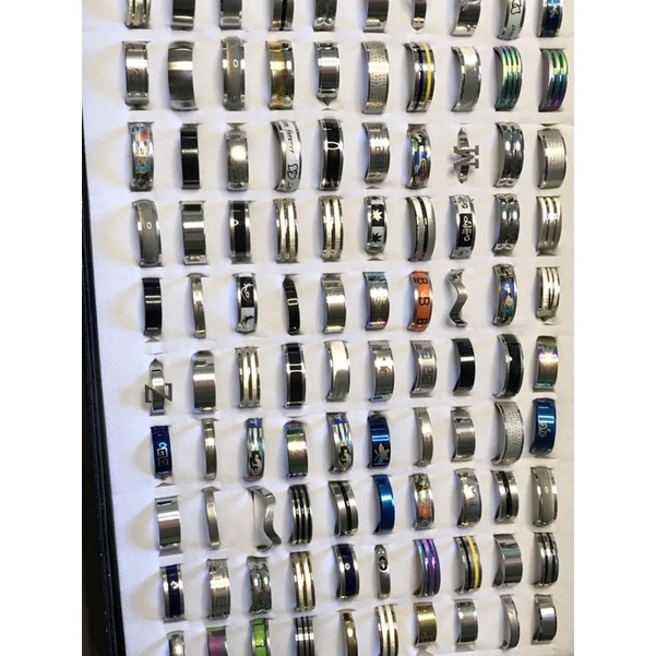 nhẫn trơn inox hàn quốc không ghỉ phong cách xteen.