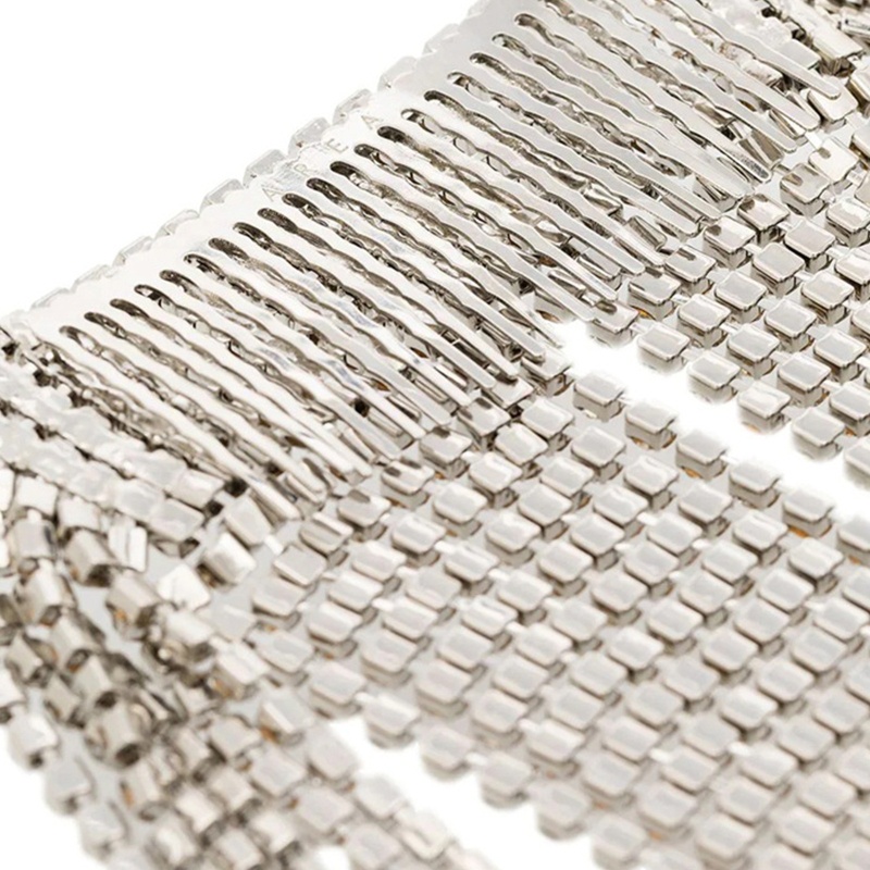 Flgo Chuỗi Cài Tóc Đính Đá Sang Trọng Cho Cô Dâu