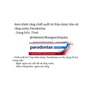 Kem đánh răng chiết xuất từ thảo dược và muối khoáng Parodontax