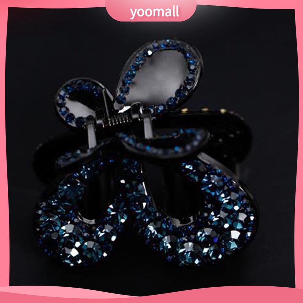 Yomall♡ Kẹp Tóc Càng Cua Đính Đá Hình Bướm Bằng Nhựa Cho Nữ